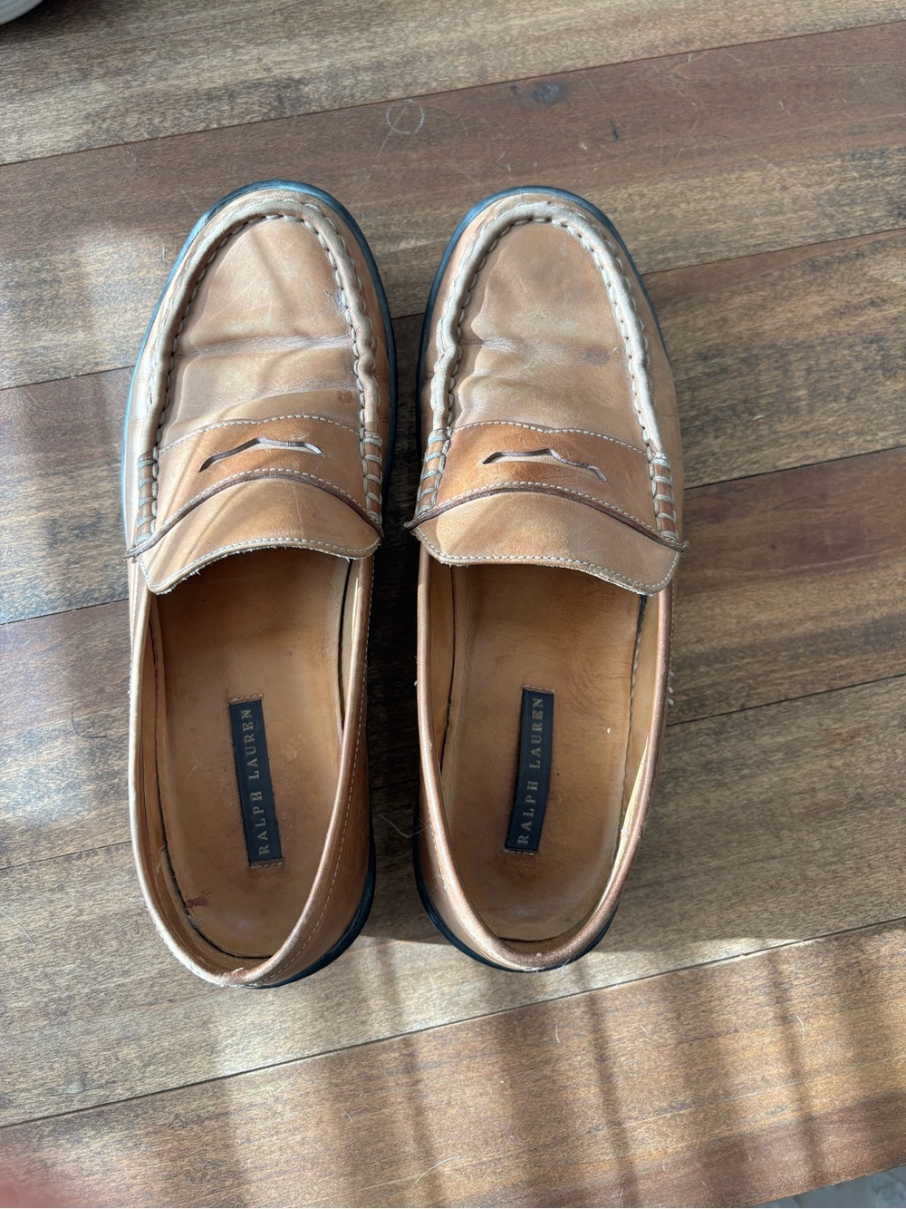 Ralph Lauren Brown Leather Penny Loafers